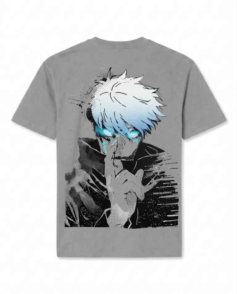 Gojo's Seal JJK T-Shirt - Gray size M back view