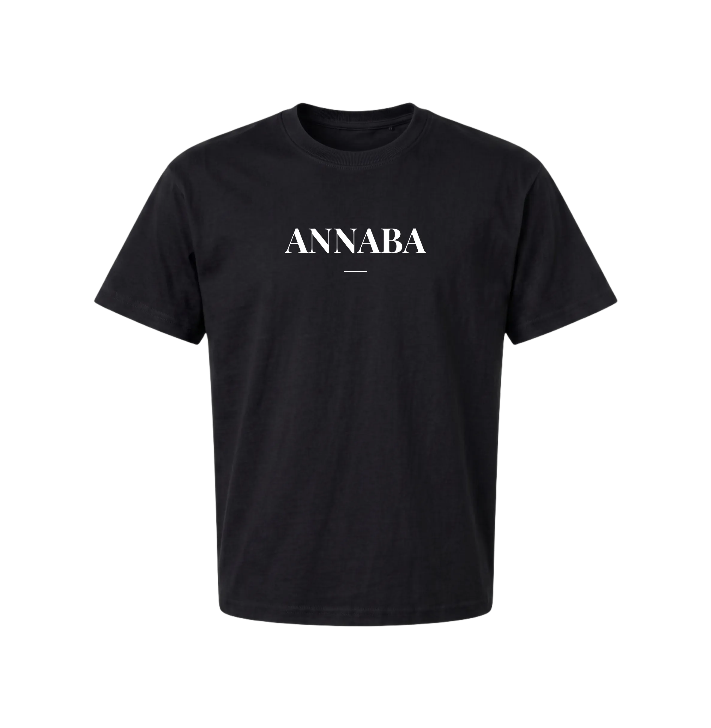 Black Annaba T-Shirt — Pearl of the East t-shirt, front view