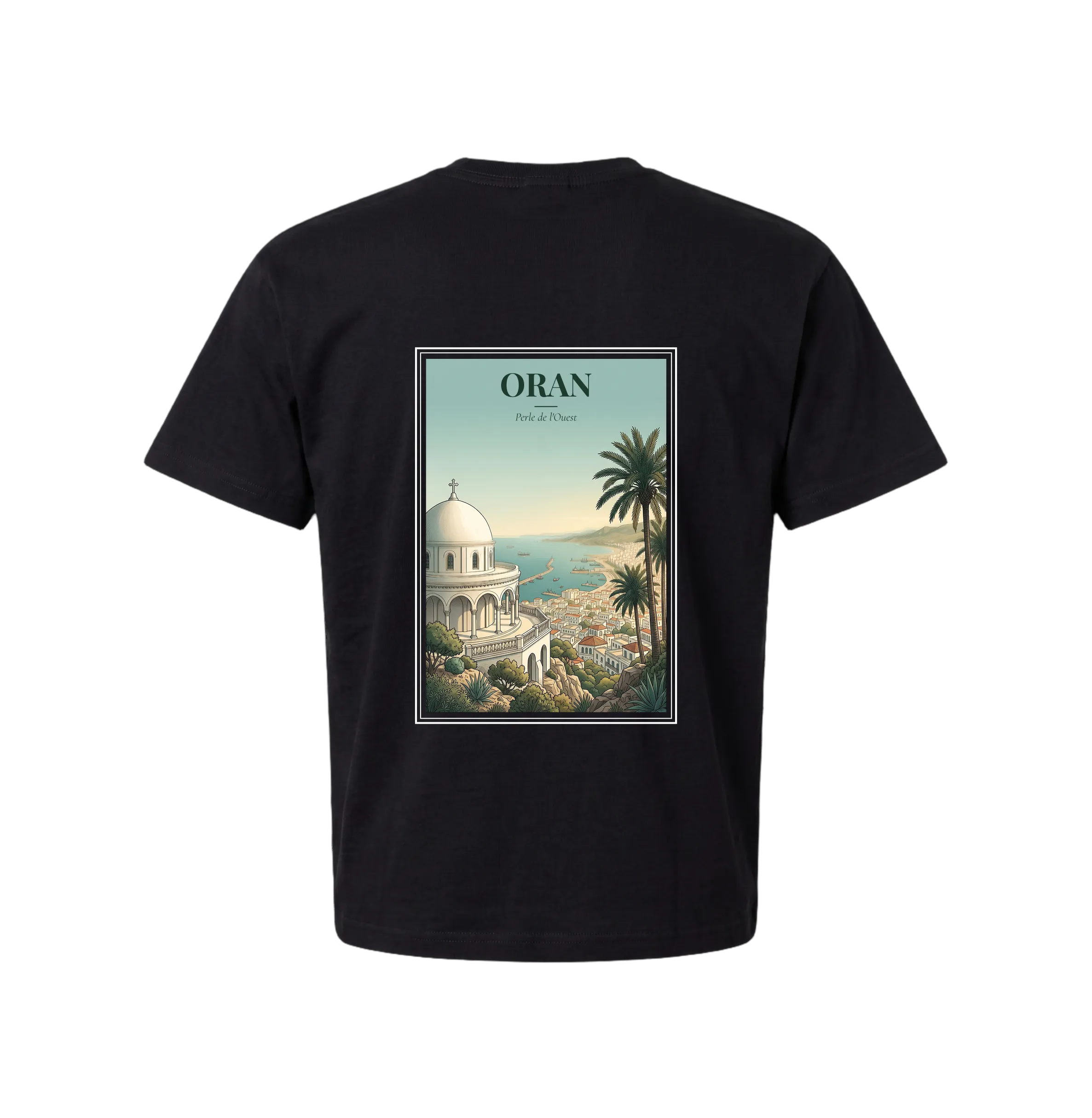 Oran T-Shirt — Pearl of the West - Black size S back view