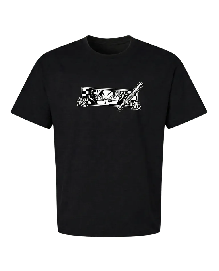 Goku Spirit Bomb Oversized T-Shirt - Black size S front view